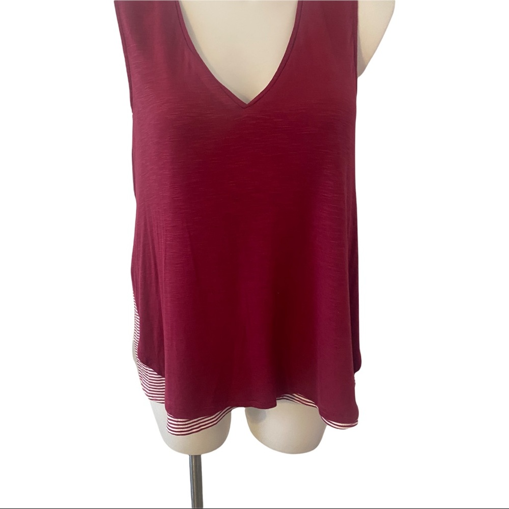 Anthropologie Deletta Double Layer Tank Top XL New